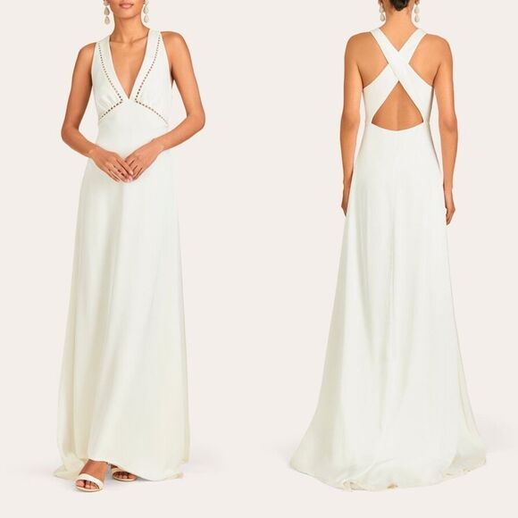 NWT Sachin & Babi Astor pearl-embellished gown Size 4 $1100 - Picture 3 of 13